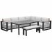 Malakka lounge dining set 6-delig - valley sand - light teak look