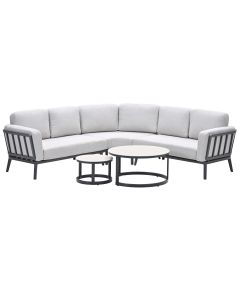 Sentosa loungeset 5-delig - donker grijs