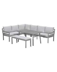 Markus lounge dining set 4-delig links - taupe