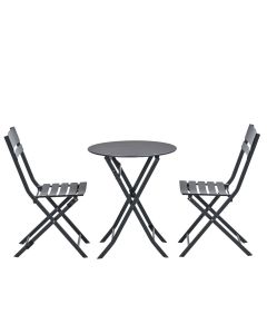 Pisa bistro tuinset 3-delig - donker grijs