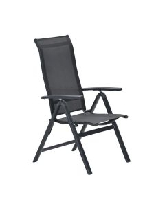 Siena tuinstoel verstelbaar - donker grijs