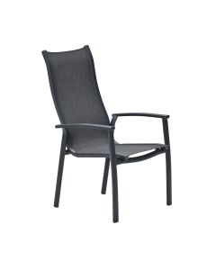 Hilly tuinstoel stapelbaar - donker grijs