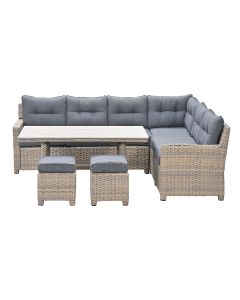 Alaska lounge dining set 5-delig rechts - vintage willow - light teak vironwood