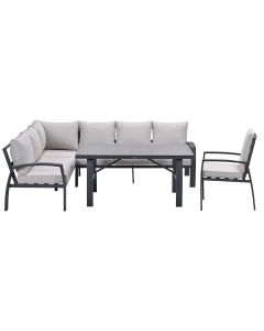 Cameron lounge dining set 4-delig links incl stoel - desert sand