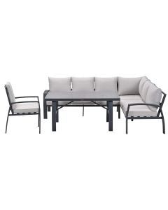 Cameron lounge dining set 4-delig rechts incl stoel - desert sand