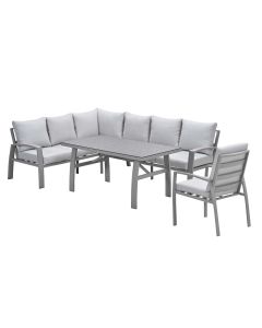 Cameron lounge dining set 4-delig links incl stoel - taupe