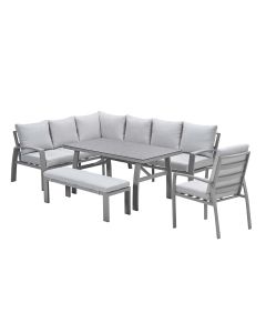 Cameron lounge dining set 5-delig links - taupe