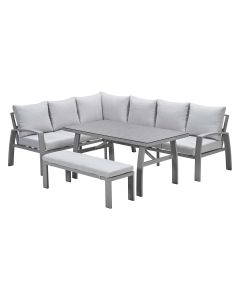 Cameron lounge dining set 4-delig links - taupe