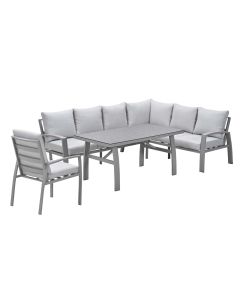 Cameron lounge dining set 4-delig rechts incl stoel - taupe