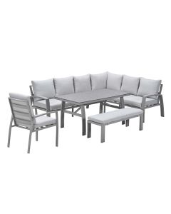 Cameron lounge dining set 5-delig rechts - taupe