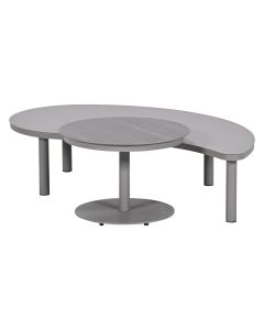 Zante loungetafels set van 2 - taupe - cantostone Napoli sand