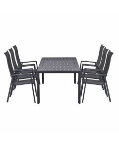 Siena tuinset 7-delig - Kasper tuintafel 220x93 cm