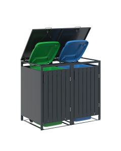 Binport containerberging 136x80x118 cm - donker grijs