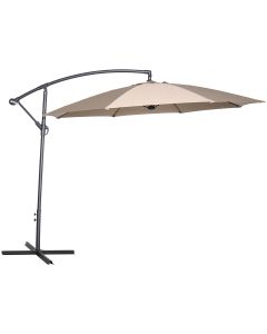 Athene zweefparasol Ø300 cm - taupe met parasolvoet