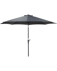 Lotus stokparasol Ø300 cm - donker grijs