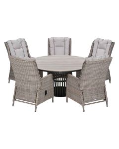 Marbella tuinset 6-delig - Annie tuintafel Ø148 cm