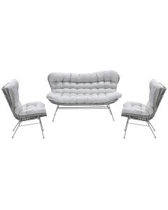 Melfort loungeset 3-delig taupe - grey sand