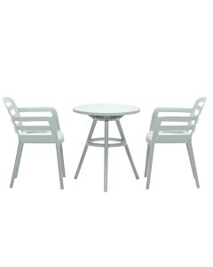 Mira balkonset 3-delig - Faria tuintafel Ø60 cm - olijf