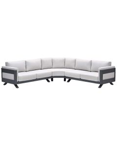 Medellin loungebank 3-delig - donker grijs