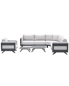 Medellin hoek loungeset 6-delig - donker grijs