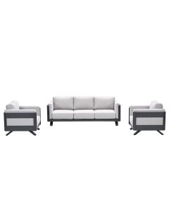 Medellin loungeset 3-delig - donker grijs