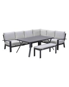 Camilo lounge dining set 6-delig rechts - donker grijs