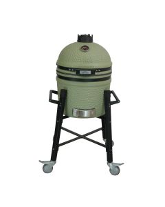 Premium Kamado 15 inch met onderstel - olijf