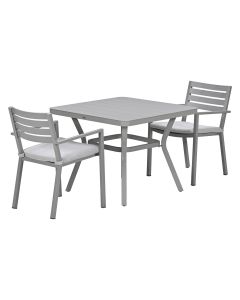 Amarillo bistro tuinset 3-delig - Mina tuintafel 90x90 taupe