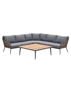 San Vito loungeset 4-delig - donker grijs