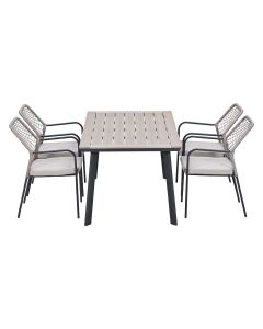 Ross tuinset sand 5-delig - Penedo tuintafel 160x90 cm
