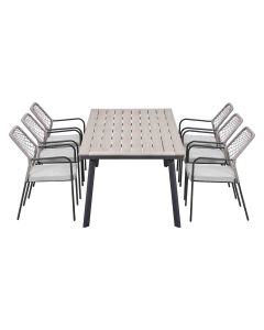 Ross tuinset sand 7-delig - Penedo tuintafel 230x100 cm