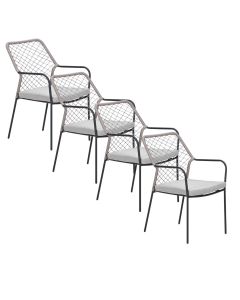 Ross tuinstoel natural sand - 4 stuks