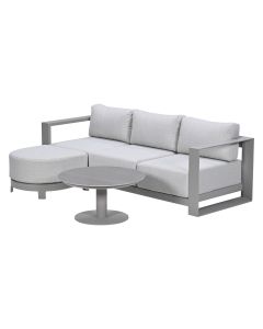 Malakka loungeset 3-delig chaise longue - taupe