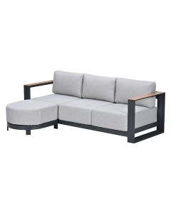 Malakka loungebank chaise longue - light teak look