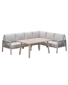 San Capri lounge dining set 5-delig rechts - light oak look