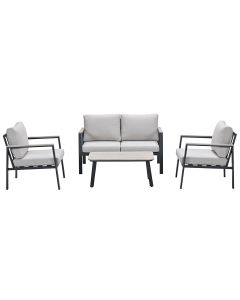 Solea loungeset 4-delig - donker grijs