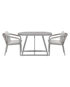 Milou bistro tuinset 3-delig - taupe