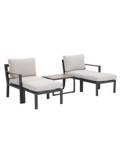 Cinto balkon loungeset 5-delig - donker grijs