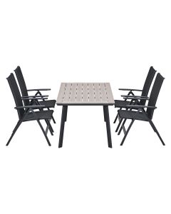 Santana tuinset 5-delig verstelbaar - Penedo tuintafel 160x90 cm