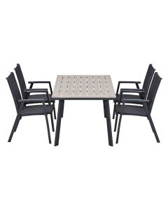 Santana tuinset 5-delig - Penedo tuintafel 160x90 cm