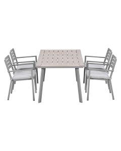 Amarillo tuinset 5-delig - Penedo tuintafel 160x90 taupe