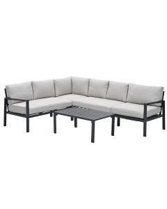 Denver loungeset 4-delig links - donker grijs