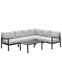 Denver loungeset 4-delig rechts - donker grijs