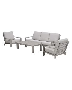 Coba stoel-bank loungeset 4-delig - taupe