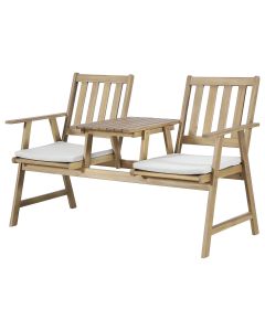 Mariel tuinbank tete a tete - natural acacia