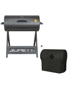 Boretti Barilo houtskoolbarbecue 2.0 met beschermhoes