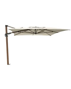 Lagos zweefparasol 300x400 cm - mellow champagne - teak look kleurig frame