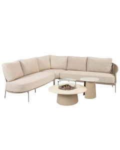 Florence loungeset 5-delig latte incl sfeerhaard