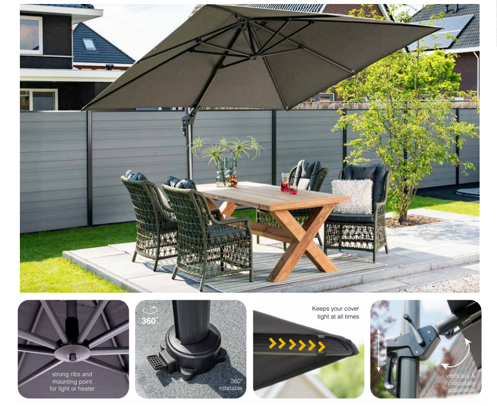 Hawaii Deluxe Zweefparasols van Garden Impressions