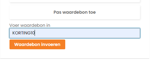 actiecode invoeren
